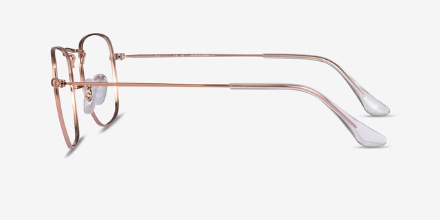 Ray-Ban RB3857V Frank Shiny Rose Gold MetalEyeglass Frames from EyeBuyDirect, Side View