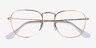 Ray-Ban RB3857V Frank Shiny Rose Gold MetalEyeglass Frames from EyeBuyDirect, Closed View