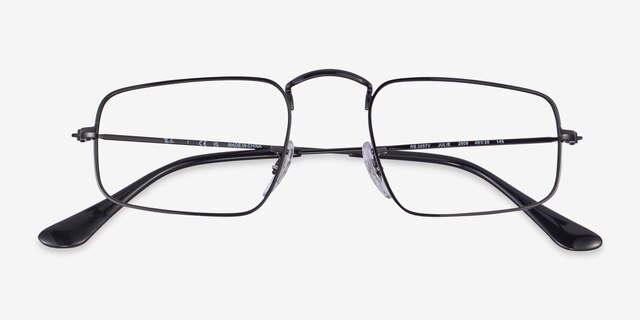 Ray-Ban RB3957V Julie Shiny Black MétalMontures de lunettes de vue d'EyeBuyDirect, Vue Rapprochée
