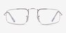 Ray-Ban RB3957V Julie Shiny Silver MetalEyeglass Frames from EyeBuyDirect, Front View