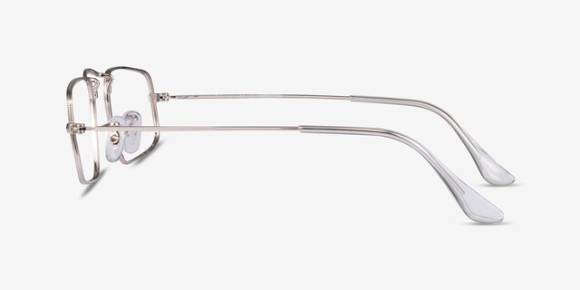 Ray-Ban RB3957V Julie Shiny Silver MetalEyeglass Frames from EyeBuyDirect, Side View