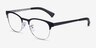 Ray-Ban RB6317 Black Silver MetalEyeglass Frames from EyeBuyDirect, Angle View