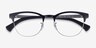 Ray-Ban RB6317 Black Silver MetalEyeglass Frames from EyeBuyDirect, Closed View