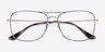 Ray-Ban RB6498 Silver Blue MetalEyeglass Frames from EyeBuyDirect, Closed View