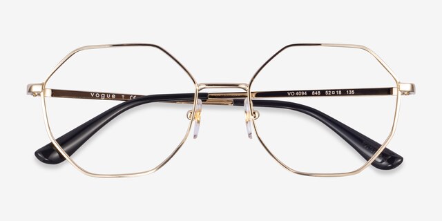 Vogue Eyewear VO4094 Shiny Gold MetalEyeglass Frames from EyeBuyDirect, Closed View