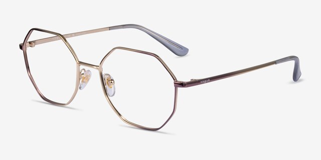Vogue Eyewear VO4094 Gold Purple MetalEyeglass Frames from EyeBuyDirect, Angle View