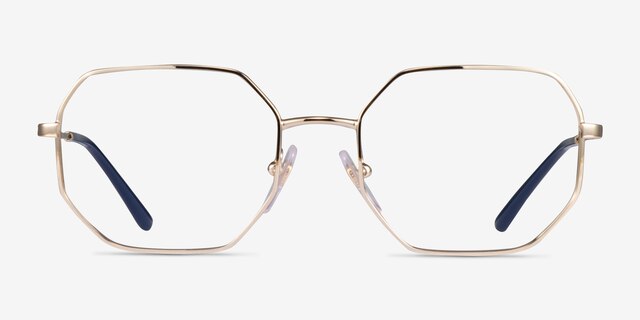 Vogue Eyewear VO4228 Shiny Gold MetalEyeglass Frames from EyeBuyDirect, Front View