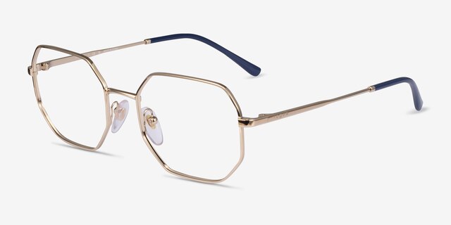 Vogue Eyewear VO4228 Shiny Gold MetalEyeglass Frames from EyeBuyDirect, Angle View