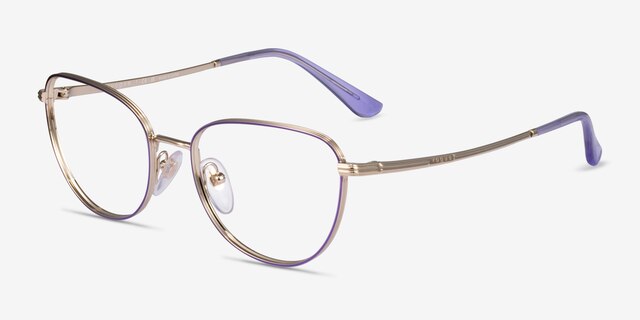 Vogue Eyewear VO4229 Purple Gold MetalEyeglass Frames from EyeBuyDirect, Angle View