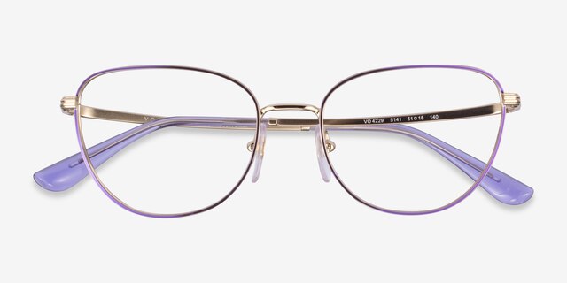 Vogue Eyewear VO4229 Purple Gold MetalEyeglass Frames from EyeBuyDirect, Closed View