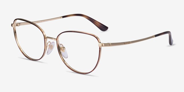 Vogue Eyewear VO4229 Tortoise Gold MetalEyeglass Frames from EyeBuyDirect, Angle View