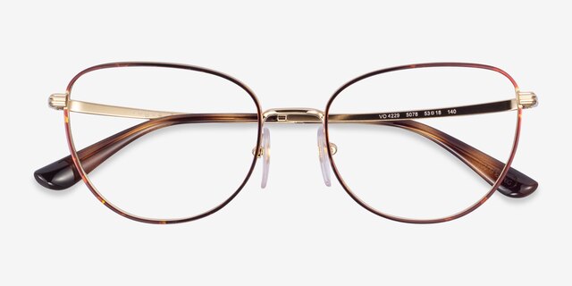 Vogue Eyewear VO4229 Tortoise Gold MetalEyeglass Frames from EyeBuyDirect, Closed View