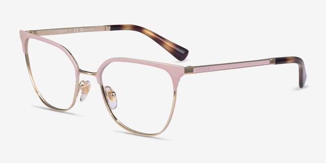 Vogue Eyewear VO4249 Pink Gold MetalEyeglass Frames from EyeBuyDirect, Angle View
