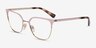 Vogue Eyewear VO4249 Pink Gold MetalEyeglass Frames from EyeBuyDirect, Angle View