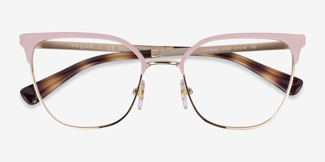 Vogue Eyewear VO4249 Pink Gold MetalEyeglass Frames from EyeBuyDirect, Closed View