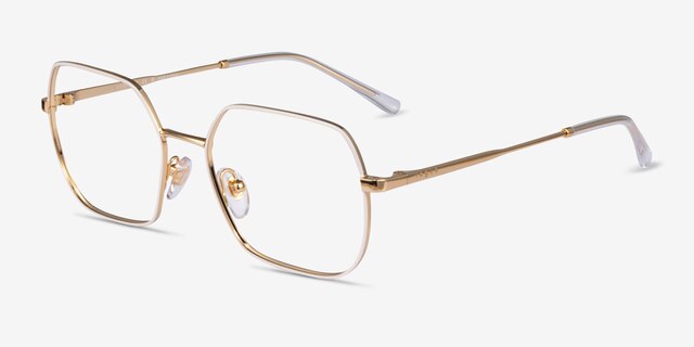 Vogue Eyewear VO4253 White Gold MetalEyeglass Frames from EyeBuyDirect, Angle View