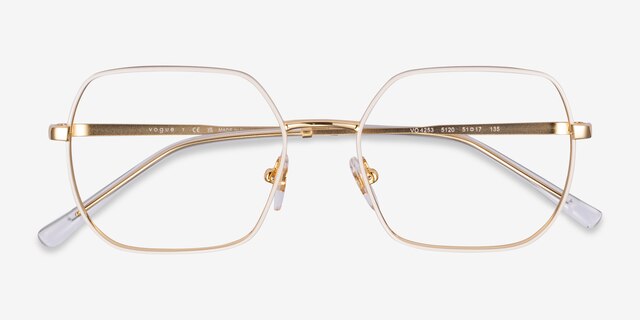 Vogue Eyewear VO4253 White Gold MetalEyeglass Frames from EyeBuyDirect, Closed View