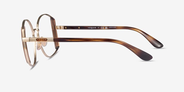 Vogue Eyewear VO4269 Pale Gold Brown MetalEyeglass Frames from EyeBuyDirect, Side View