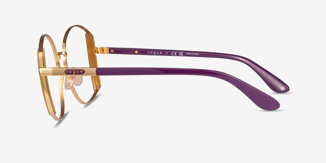 Vogue Eyewear VO4269 Shiny Gold Yellow MetalEyeglass Frames from EyeBuyDirect, Side View