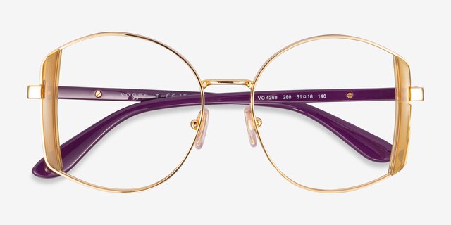Vogue Eyewear VO4269 Shiny Gold Yellow MetalEyeglass Frames from EyeBuyDirect, Closed View