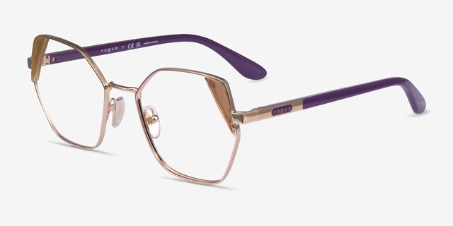Vogue Eyewear VO4270 Rose Gold Yellow MetalEyeglass Frames from EyeBuyDirect, Angle View