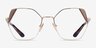 Vogue Eyewear VO4270 Shiny Gold Brown MetalEyeglass Frames from EyeBuyDirect, Front View