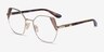 Vogue Eyewear VO4270 Shiny Gold Brown MetalEyeglass Frames from EyeBuyDirect, Angle View