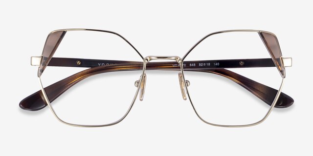 Vogue Eyewear VO4270 Shiny Gold Brown MetalEyeglass Frames from EyeBuyDirect, Closed View