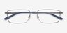 ARNETTE Quadra Silver MetalEyeglass Frames from EyeBuyDirect, Closed View