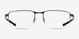 Oakley Addams 0.5 Satin Black Métal Montures de lunettes de vue d'EyeBuyDirect, Vue de Face
