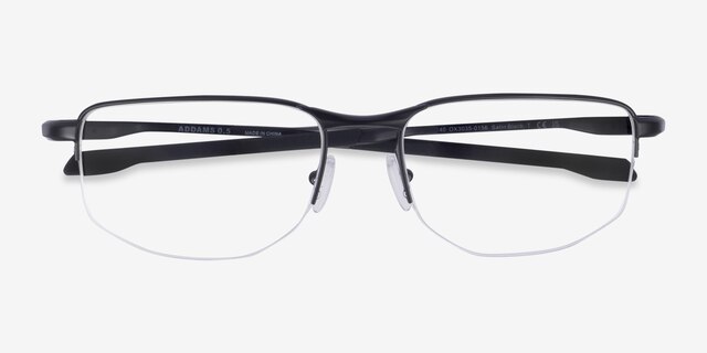 Oakley Addams 0.5 Satin Black MetalEyeglass Frames from EyeBuyDirect, Closed View