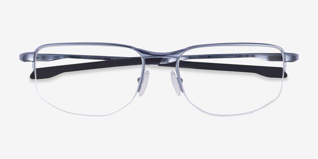 Oakley Addams 0.5 Polished Stonewash MetalEyeglass Frames from EyeBuyDirect, Closed View