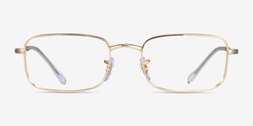 Ray-Ban RB3746V Doré Métal Montures de lunettes de vue d'EyeBuyDirect, Vue de Face