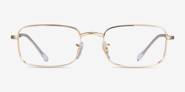 Ray-Ban RB3746V Gold MetalEyeglass Frames from EyeBuyDirect, Front View