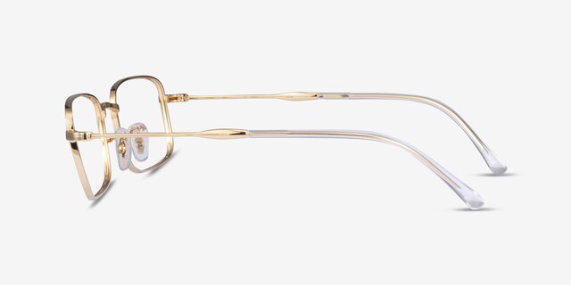 Ray-Ban RB3746V Gold MetalEyeglass Frames from EyeBuyDirect, Side View