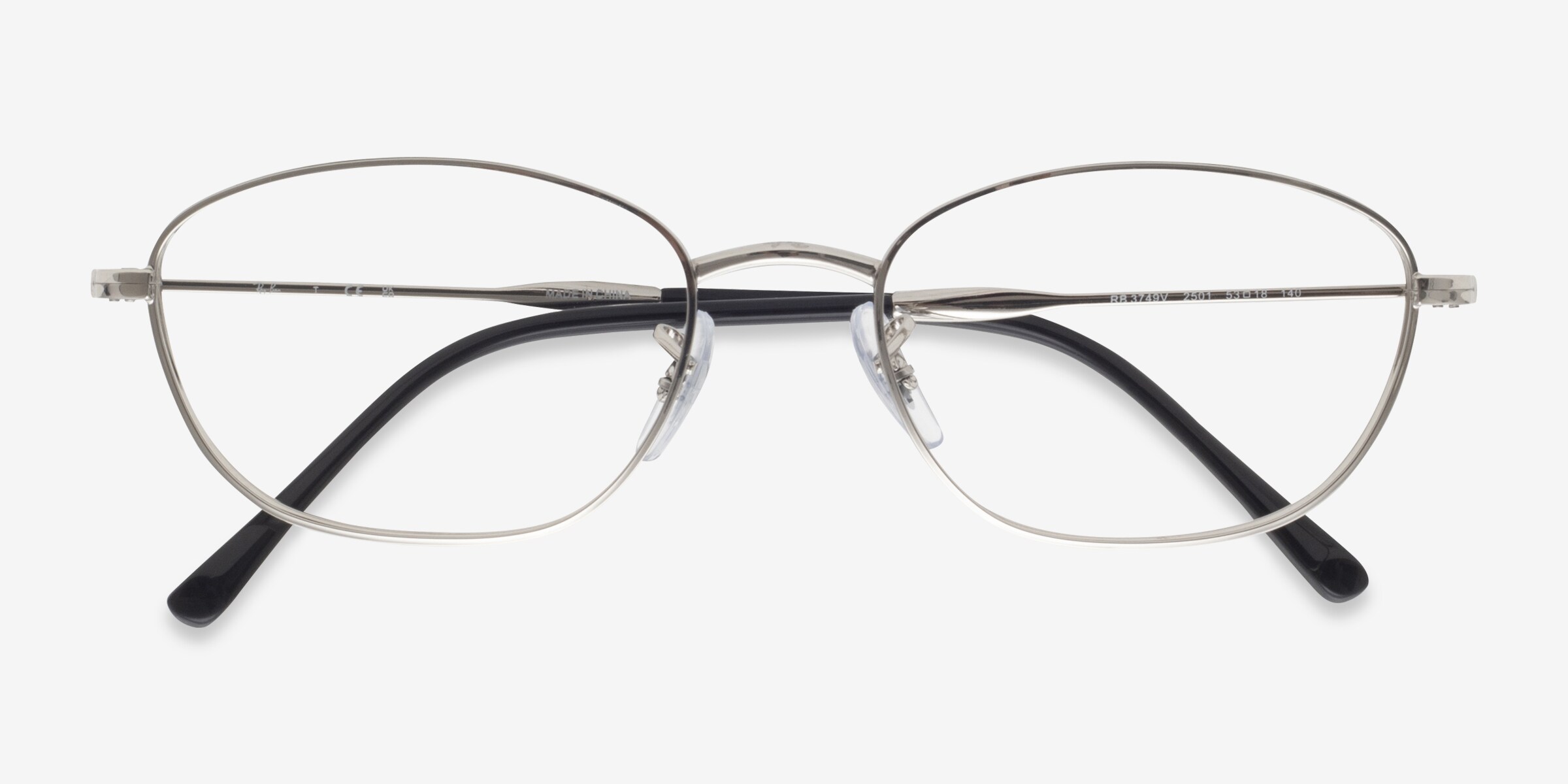 Ray-Ban RB3749V - Oval Silver Frame Eyeglasses | Eyebuydirect