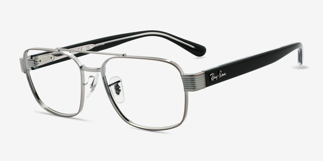 Ray-Ban RB3751V Silver AcetateEyeglass Frames from EyeBuyDirect, Angle View