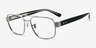 Ray-Ban RB3751V Silver AcetateEyeglass Frames from EyeBuyDirect, Angle View
