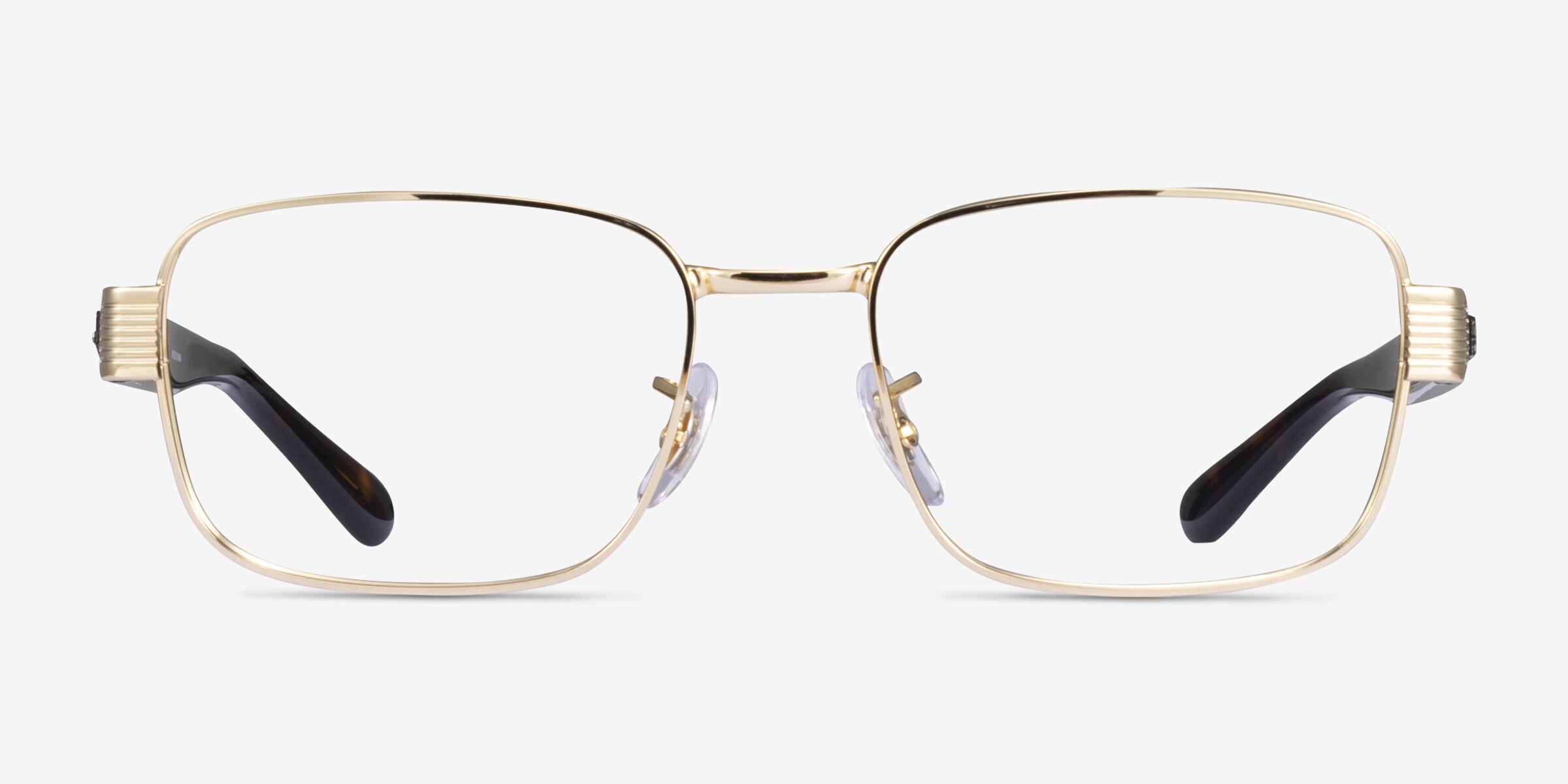 Ray-Ban RB6529 - Rectangle Gold Frame Eyeglasses | Eyebuydirect