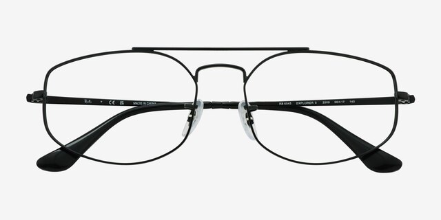 Ray-Ban RB6545 Explorer 5 Black MetalEyeglass Frames from EyeBuyDirect, Closed View
