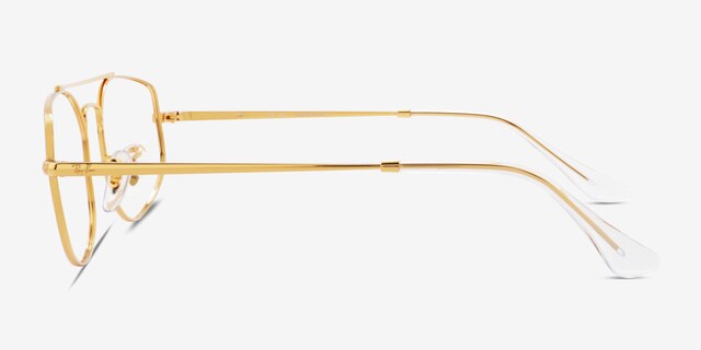 Ray-Ban RB6545 Explorer 5 Gold MetalEyeglass Frames from EyeBuyDirect, Side View