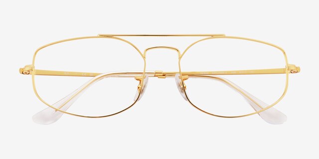 Ray-Ban RB6545 Explorer 5 Gold MetalEyeglass Frames from EyeBuyDirect, Closed View