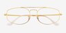 Ray-Ban RB6545 Explorer 5 Gold MetalEyeglass Frames from EyeBuyDirect, Closed View
