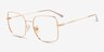 Vogue Eyewear VO4328D Rose Gold MetalEyeglass Frames from EyeBuyDirect, Angle View