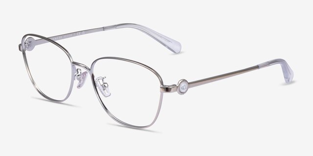 Coach HC5128 Shiny Silver MetalEyeglass Frames from EyeBuyDirect, Angle View
