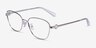 Coach HC5128 Shiny Silver MetalEyeglass Frames from EyeBuyDirect, Angle View