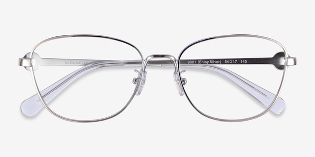Coach HC5128 Shiny Silver MetalEyeglass Frames from EyeBuyDirect, Closed View