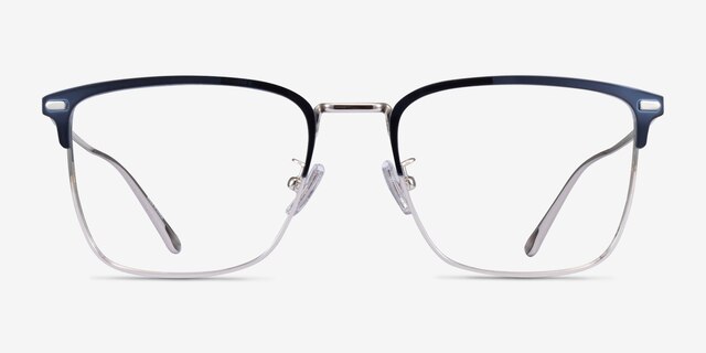 Coach HC5149T Navy Silver TitaniumEyeglass Frames from EyeBuyDirect, Front View