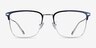 Coach HC5149T Navy Silver TitaniumEyeglass Frames from EyeBuyDirect, Front View