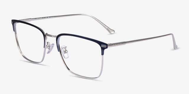 Coach HC5149T Navy Silver TitaniumEyeglass Frames from EyeBuyDirect, Angle View